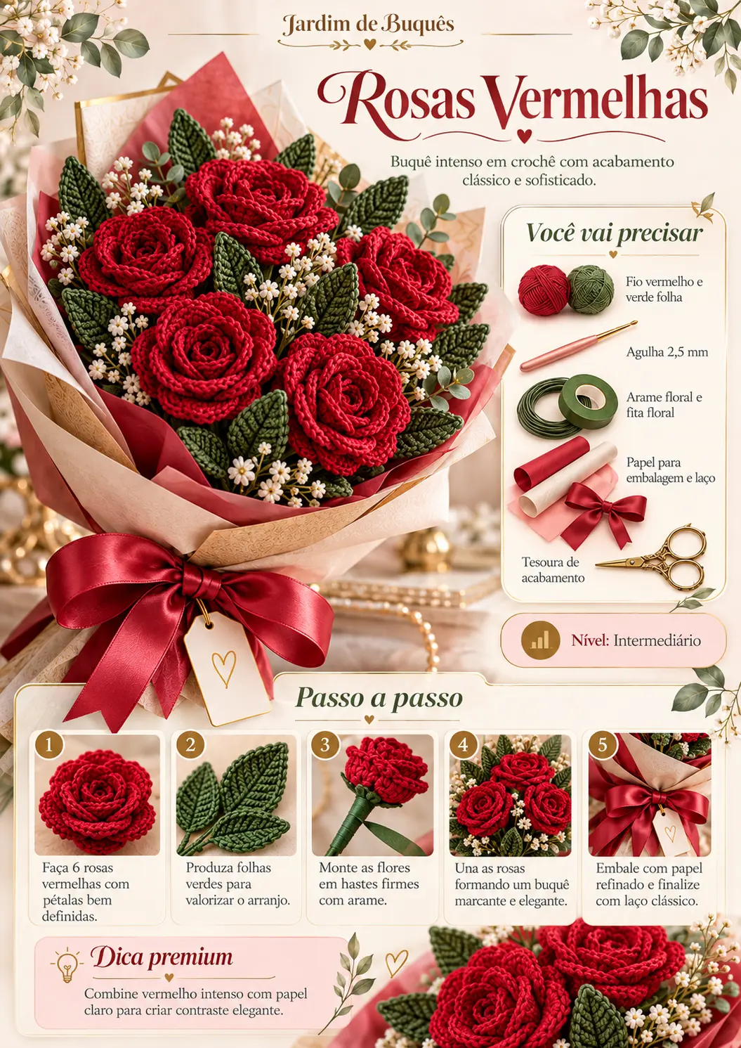 Página do modelo Rosas Vermelhas