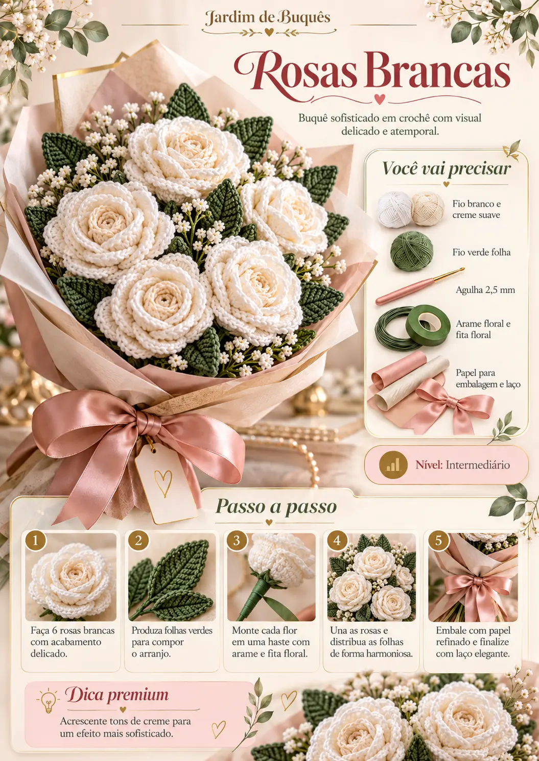 Página do modelo Rosas Brancas