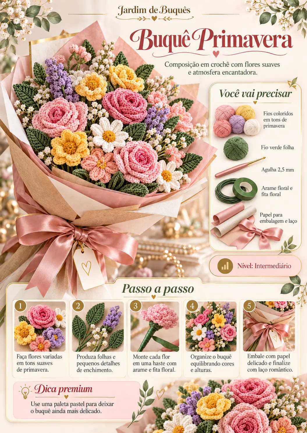 Página do modelo Buquê Primavera